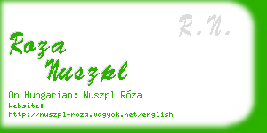 roza nuszpl business card